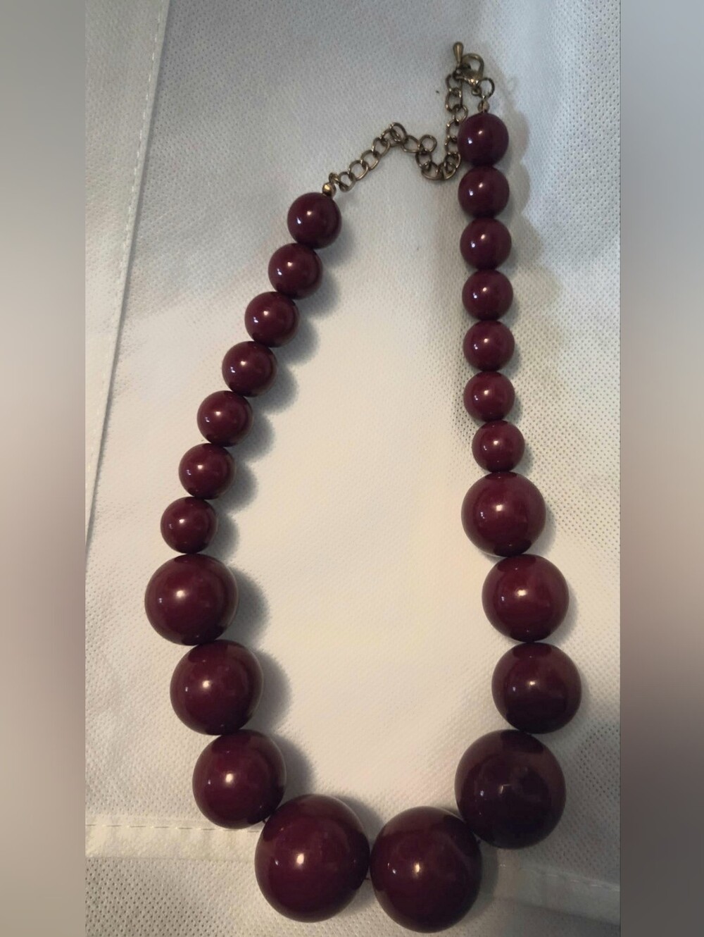 Classic Burgundy Beaded Statement Necklace - Women Jewelry
